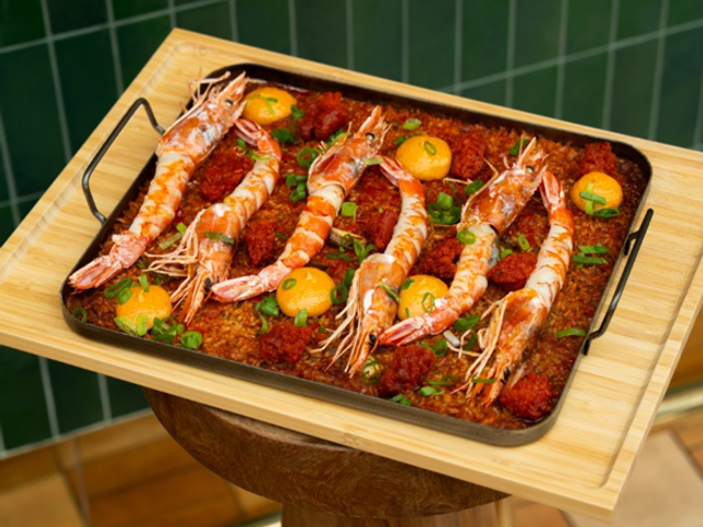 POLPO BRASSERIE ARROZ AUX GAMBAS & SOUBRESSADE